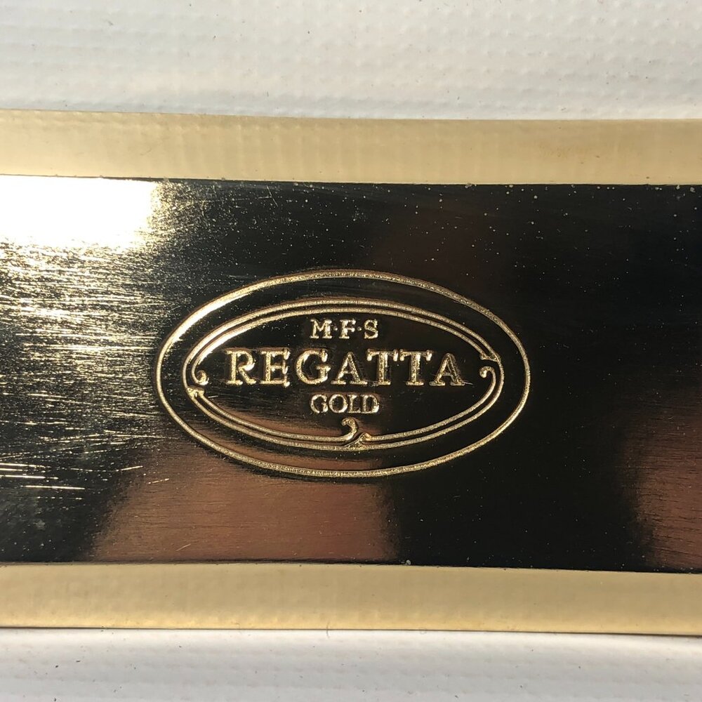 Vintage Gold Bar Paperweight Promo Advertising MFS Regatta